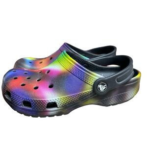 CROCS Tie Dye Solarized Classic Clog Size 3 Junior Slip On Comfy Water Shoe